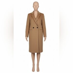 PULL & BEAR WOMEN'S  VINTAGE NATURAL TRENCH COAT HANDMADE FINISH